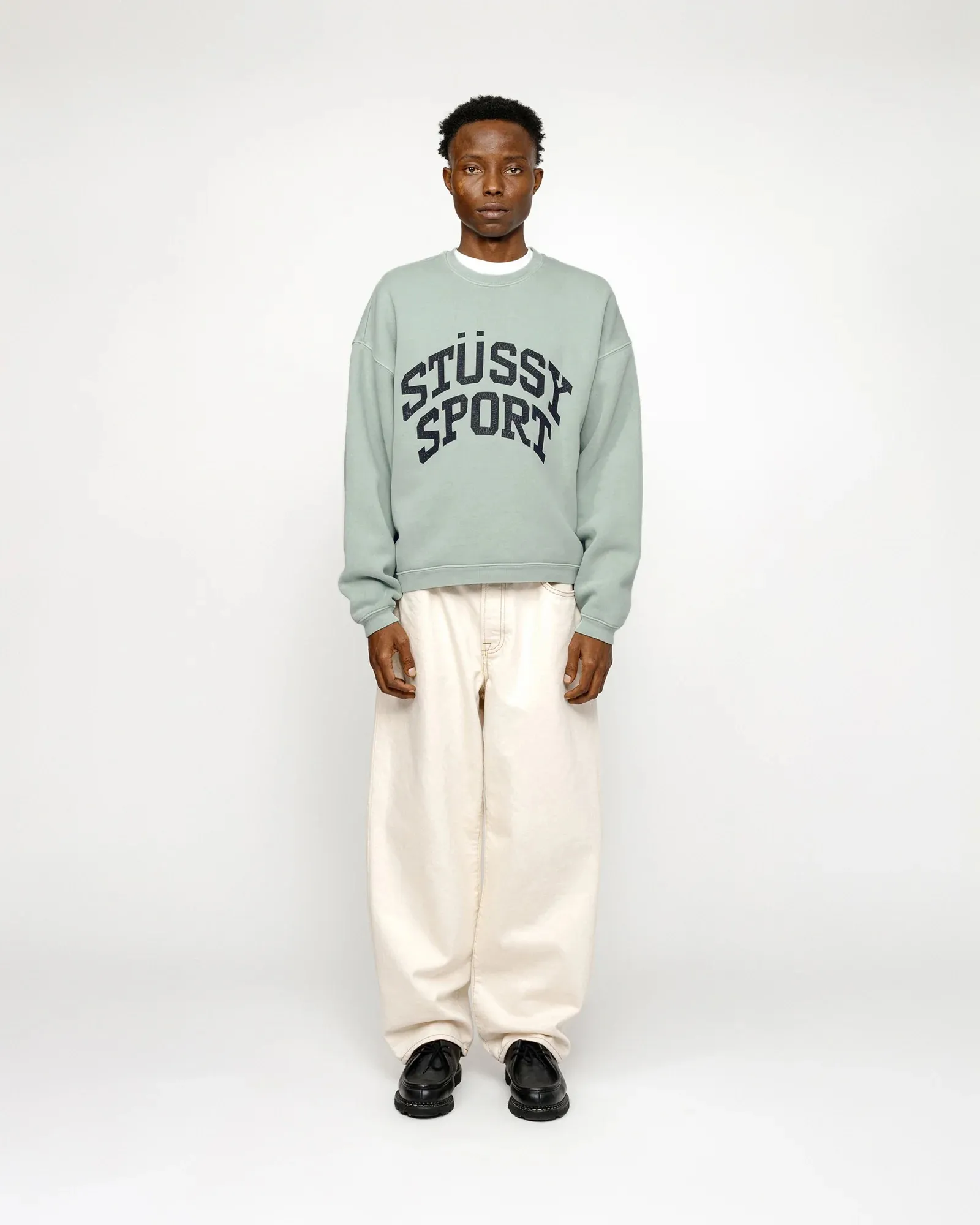 STUSSY  |Crew Neck Pullovers Unisex Street Style Long Sleeves Plain