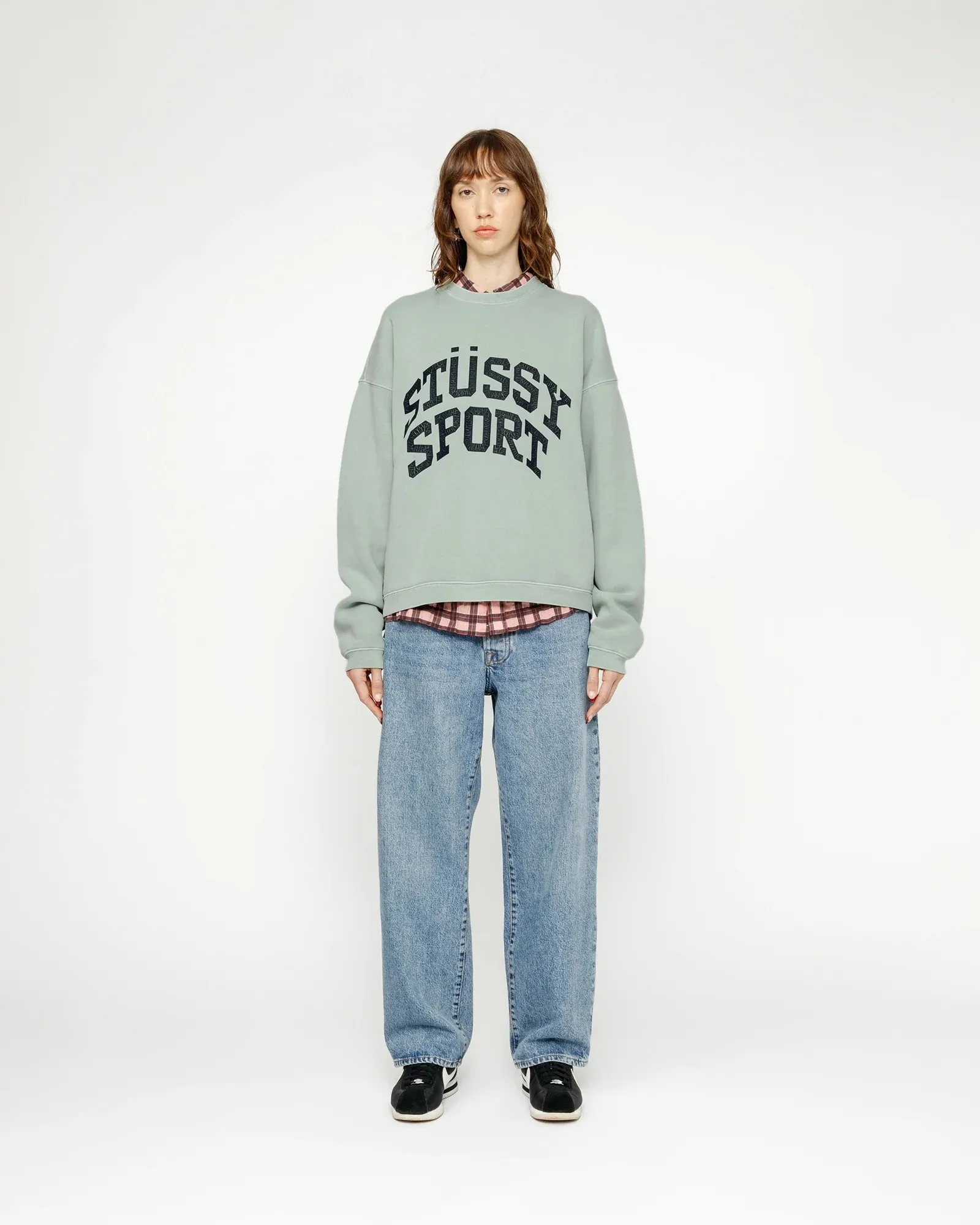 STUSSY  |Crew Neck Pullovers Unisex Street Style Long Sleeves Plain