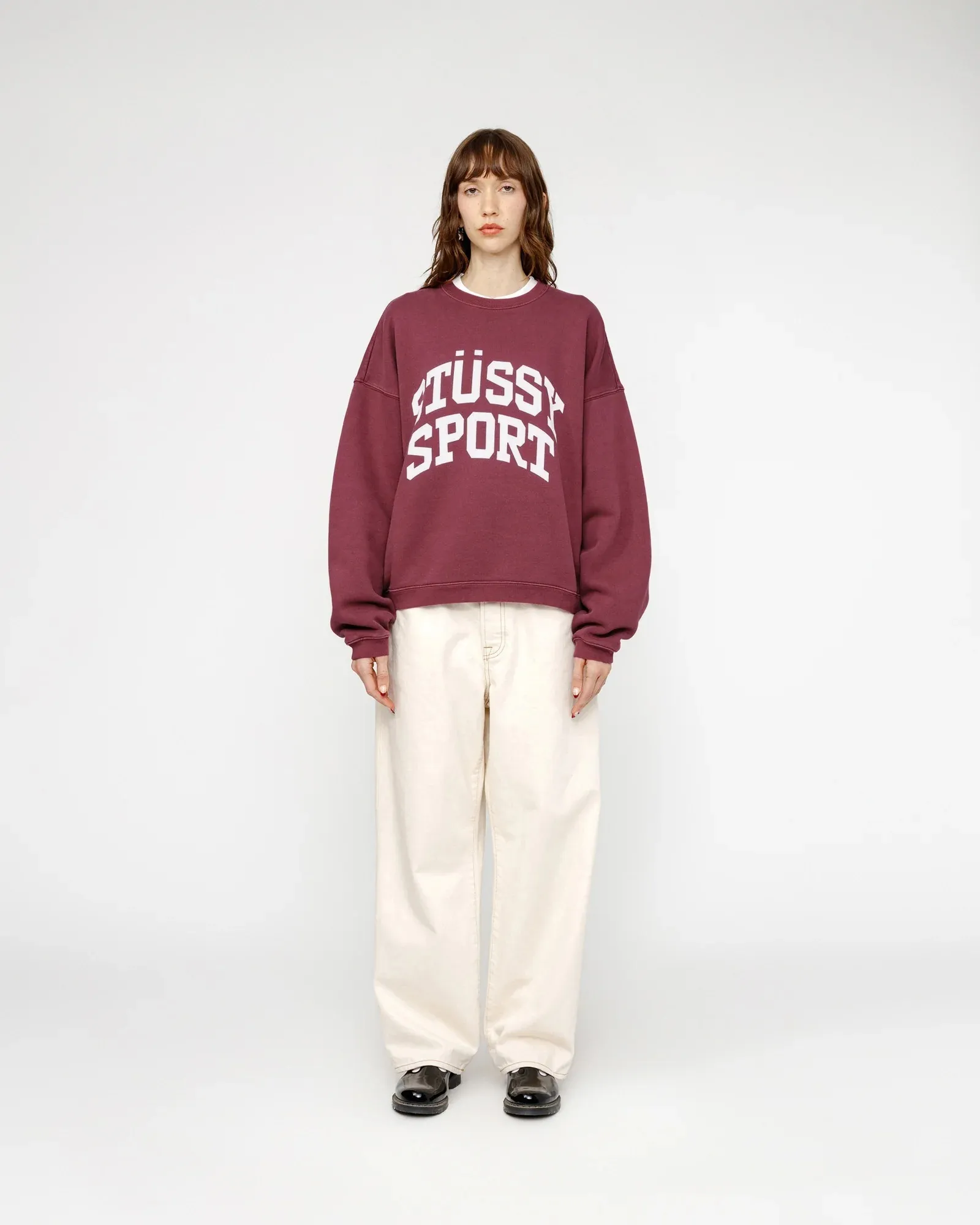 STUSSY  |Crew Neck Pullovers Unisex Street Style Long Sleeves Plain