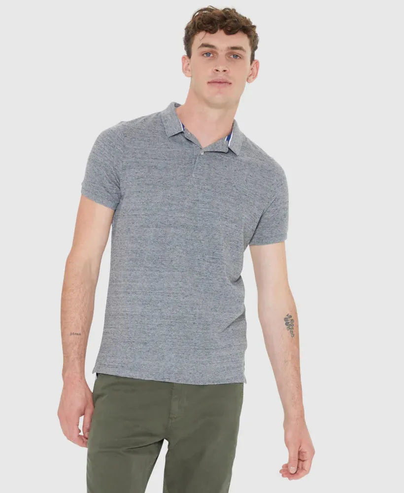 Superdry - Classic Pique Polo Flint Steel Grit