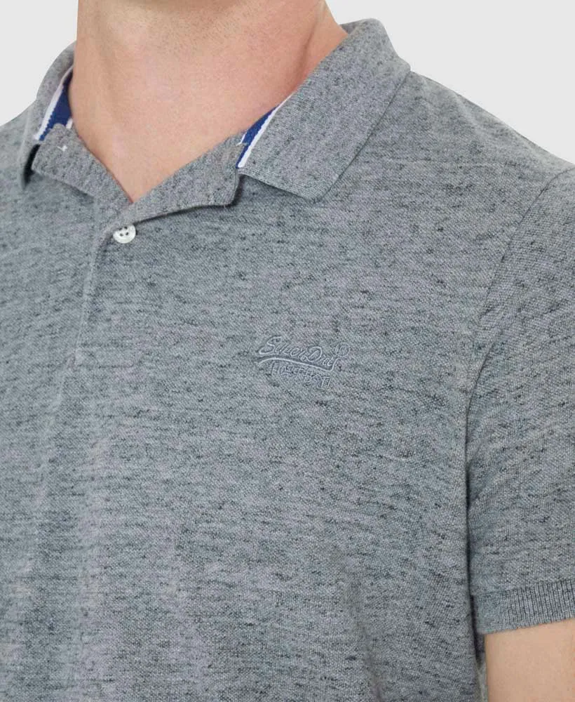 Superdry - Classic Pique Polo Flint Steel Grit