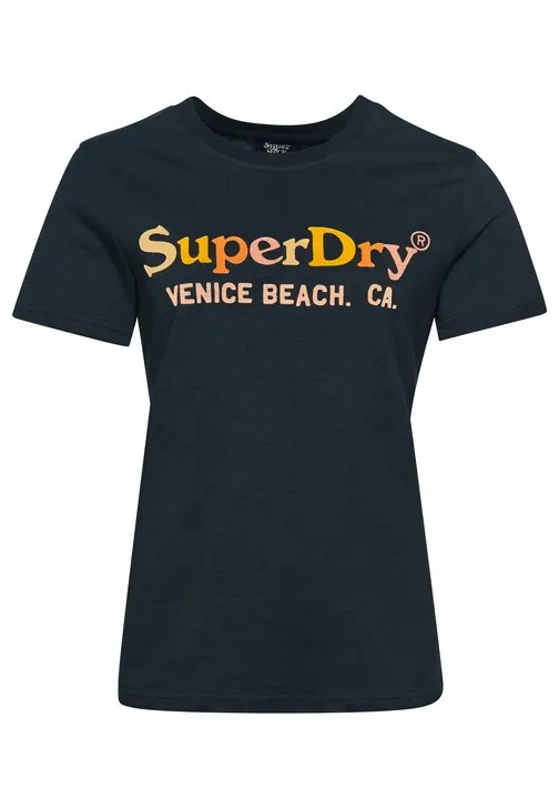 Superdry L-Vintage Rainbow Tee W1010984A Navy