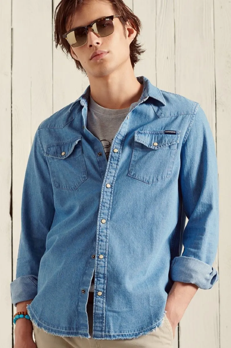 Superdry Resurrection Denim Shirt Lightwash