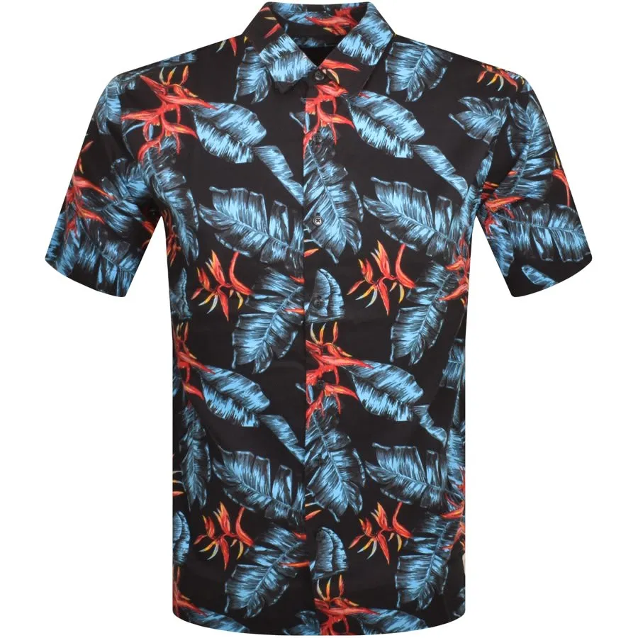 Superdry Short Sleeved Hawaiian Shirt Black