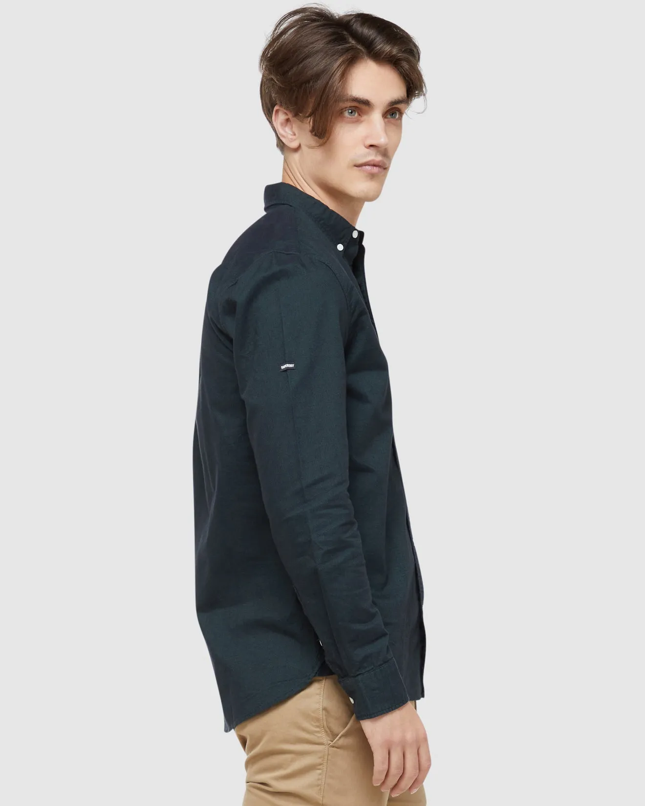 Superdry - Studios Uni Oxford Shirt Jungle green