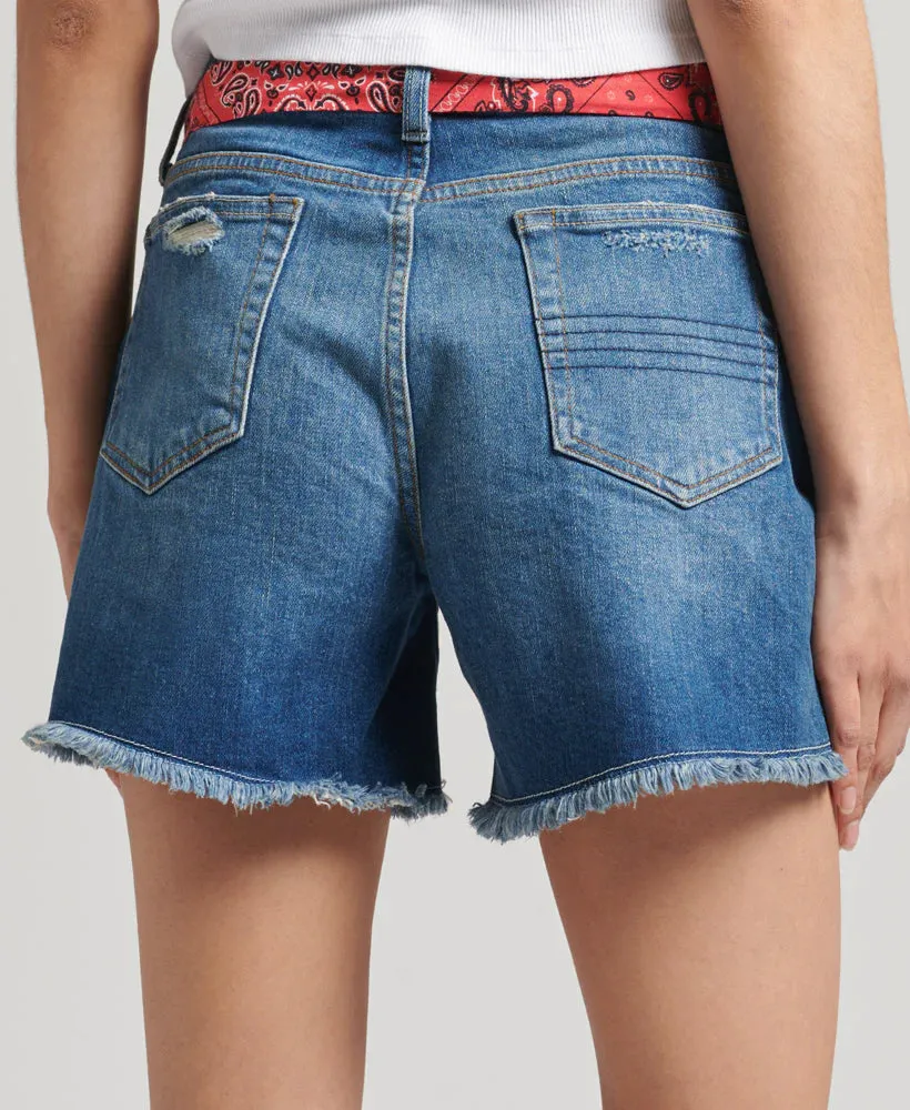 Superdry - Vintage Mid Rise Short Salem Mid Worn Blue