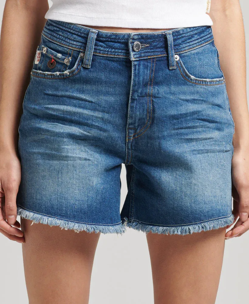 Superdry - Vintage Mid Rise Short Salem Mid Worn Blue