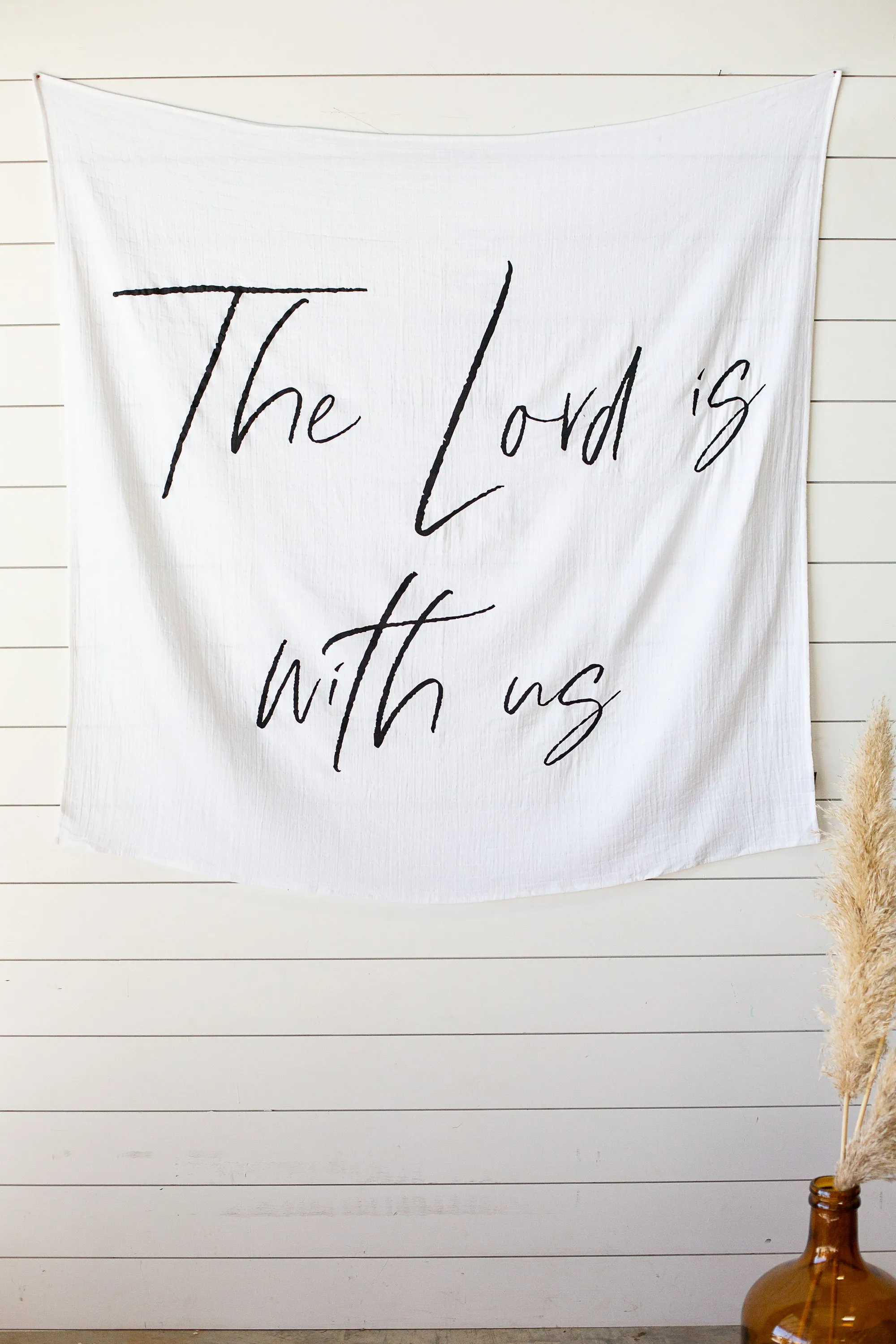 Swaddle Blanket + Wall Art -  The Lord is with us