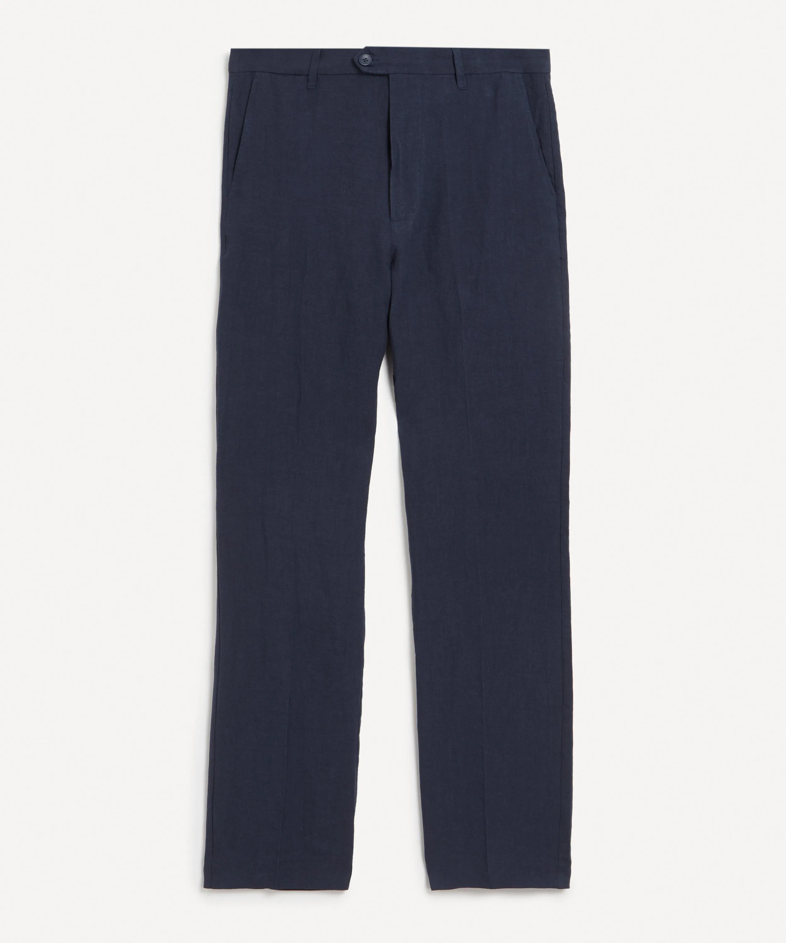 Tailored Linen Trousers in Navy 