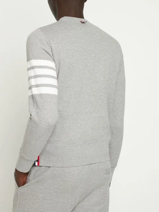 THOM BROWNE  |Crew Neck Pullovers Stripes Street Style Long Sleeves Plain