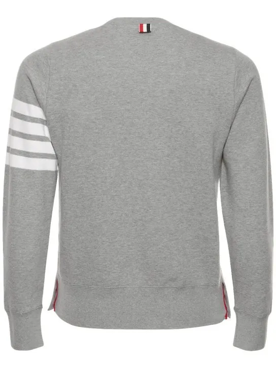 THOM BROWNE  |Crew Neck Pullovers Stripes Street Style Long Sleeves Plain