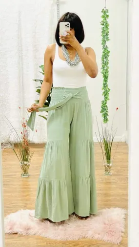 Tiffany wide leg tiered pants