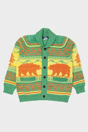 Tribal Knit Sweater - Green/Yellow