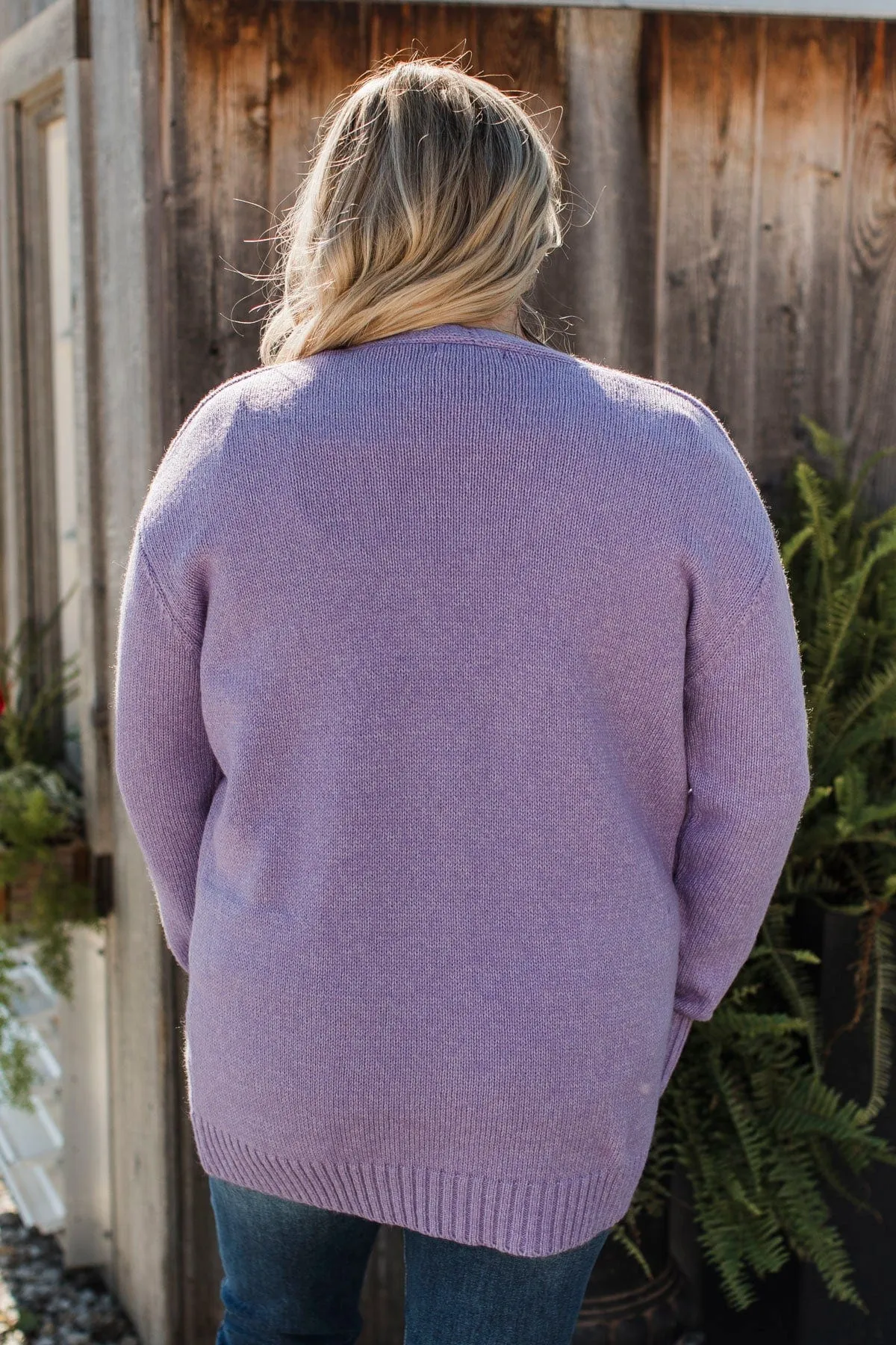 Trust In You Knit Cardigan- Lavender