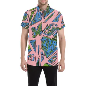 Urban Geo Frenzy Short Sleeve Button Up Shirt