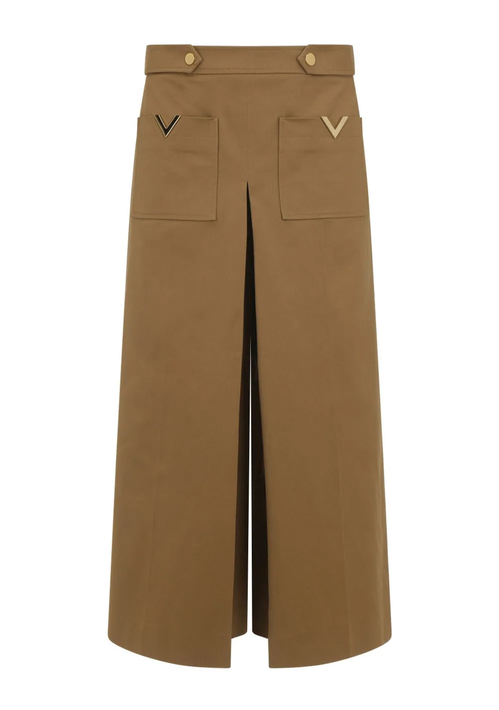 Valentino Logo Plaque Wide Leg Trousers