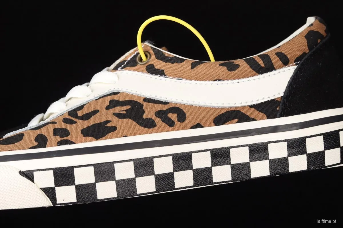 Vans Bold IN Anna classic retro leopard-print checkerboard leisure sports skateboard shoes VN0A3WLPR6R