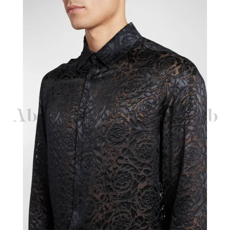 VERSACE  |Silk Street Style Long Sleeves Luxury Shirts