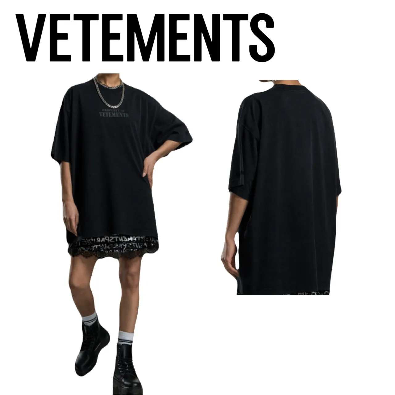 VETEMENTS  |Crew Neck Pullovers Unisex Street Style U-Neck Cotton