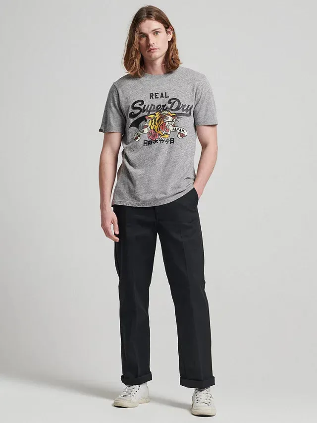 Vintage Logo Narrative T-Shirt | Athletic Grey Marle