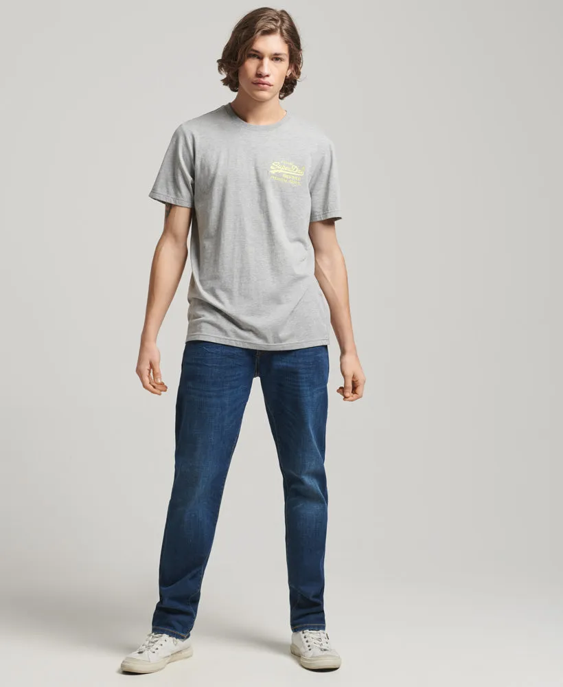 Vintage Logo Neon T Shirt | Grey Marle