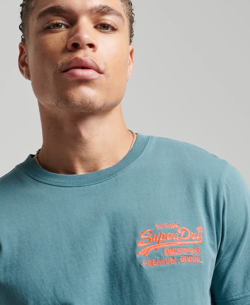 Vintage Logo Neon T Shirt | Hydro Blue