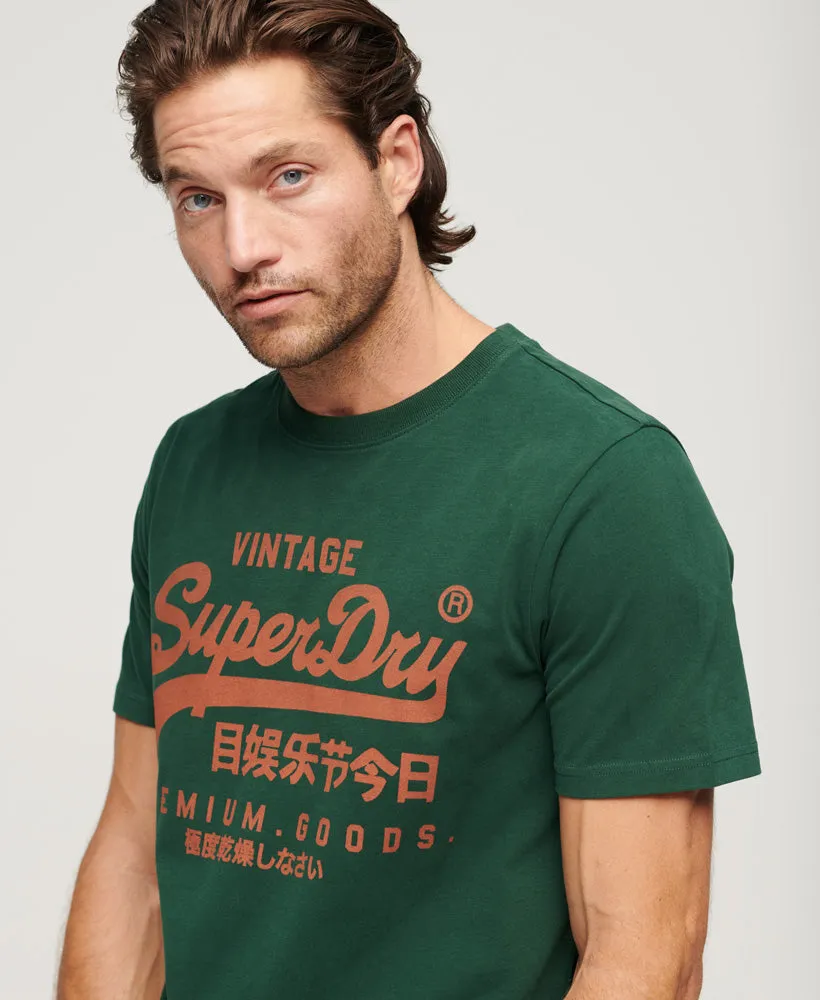 Vintage Logo Premium Goods T Shirt | Enamel Green