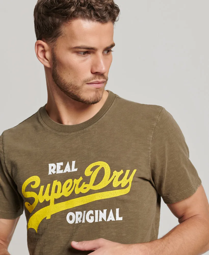 Vintage Logo Real Original Overdyed T-Shirt | Dark Olive Slub