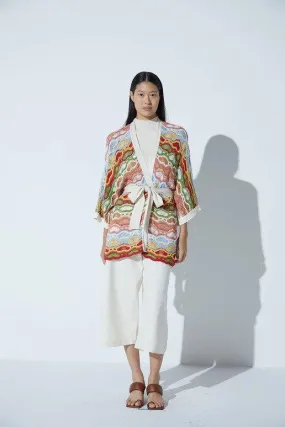 Viviane Furrier - Knit Kimono Cardigan - Vibrant