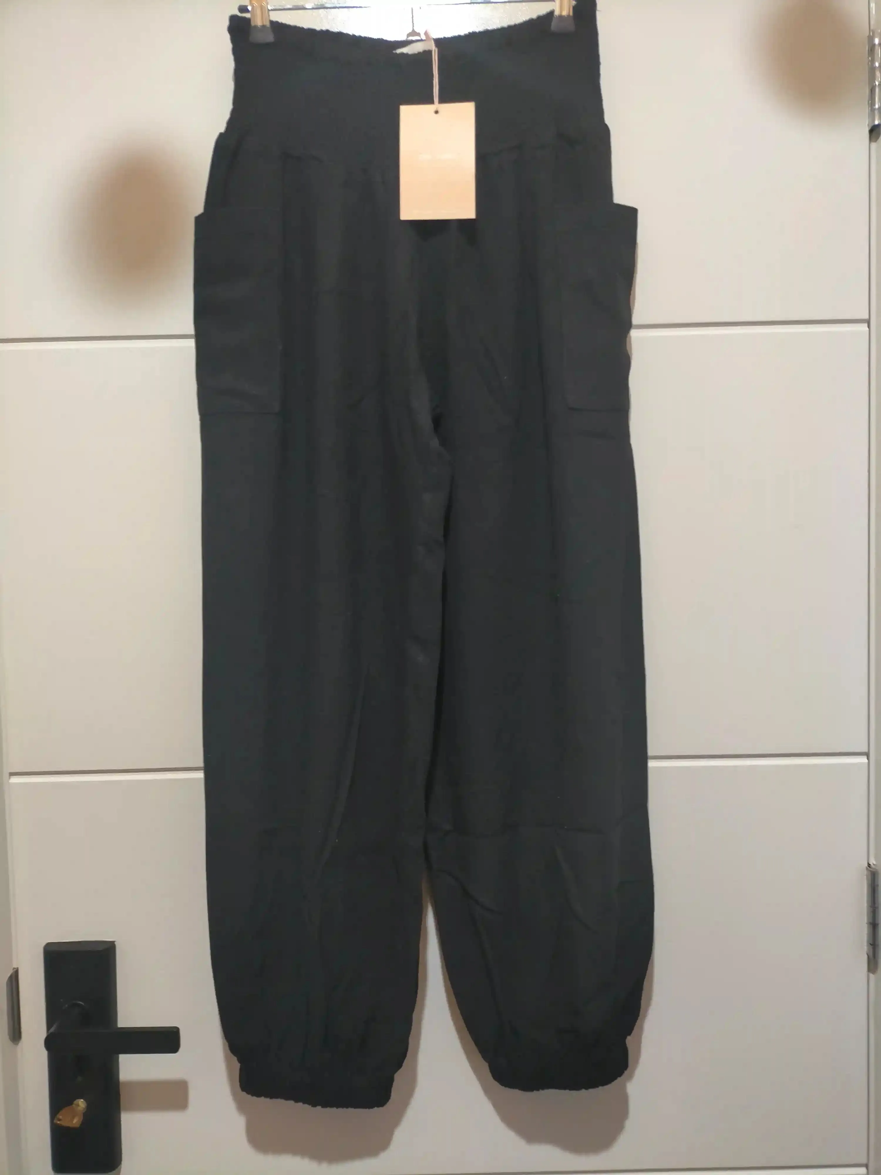 Weekend Linen Harem Pants - Black