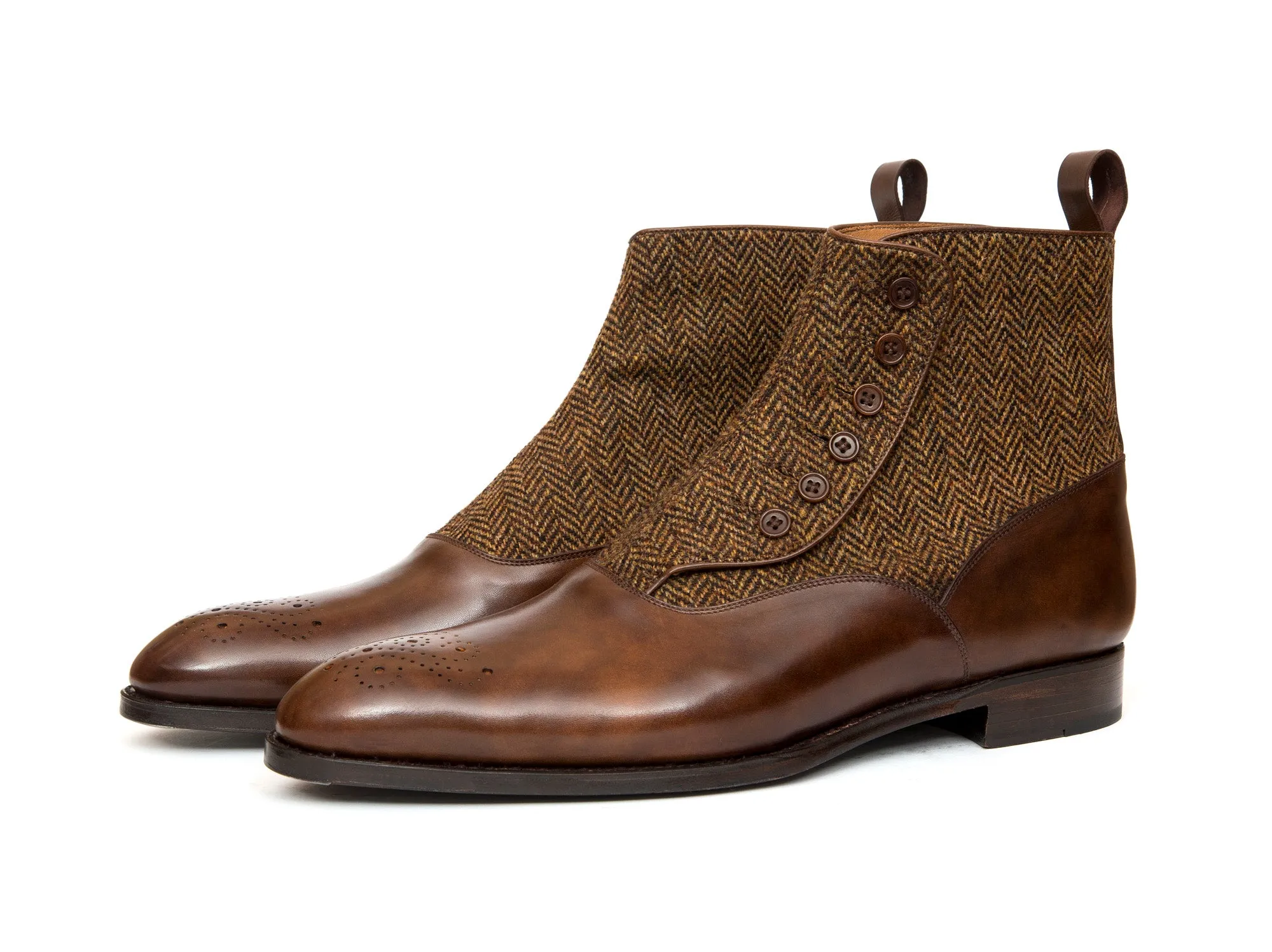 Westlake - MTO - Copper Museum Calf / Gold Tweed - NGT Last - Single Leather Sole