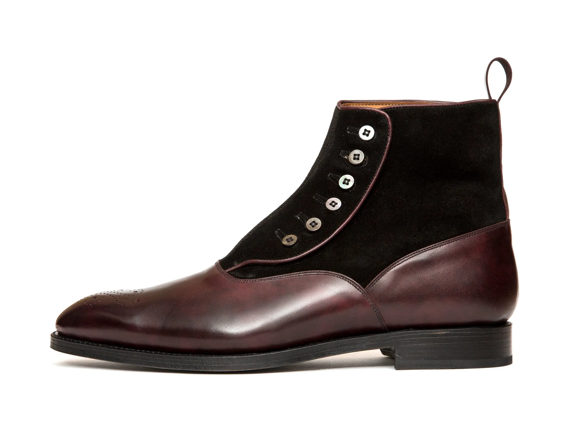 Westlake - MTO - Plum Museum Calf / Black Suede - NGT Last - Double Leather Sole