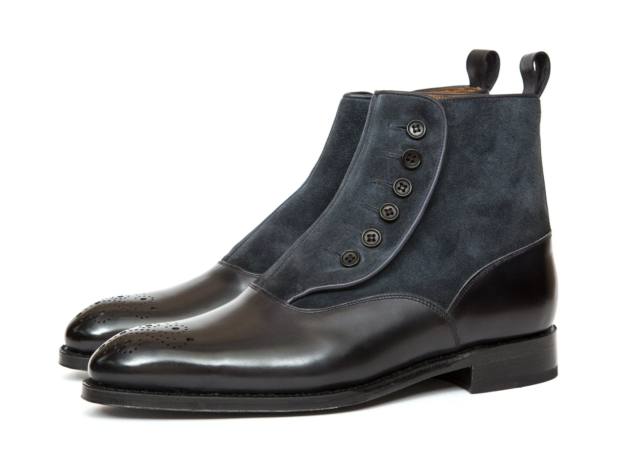 Westlake - MTO - Shaded Black Calf / Charcoal Suede - NGT Last - Single Leather Sole