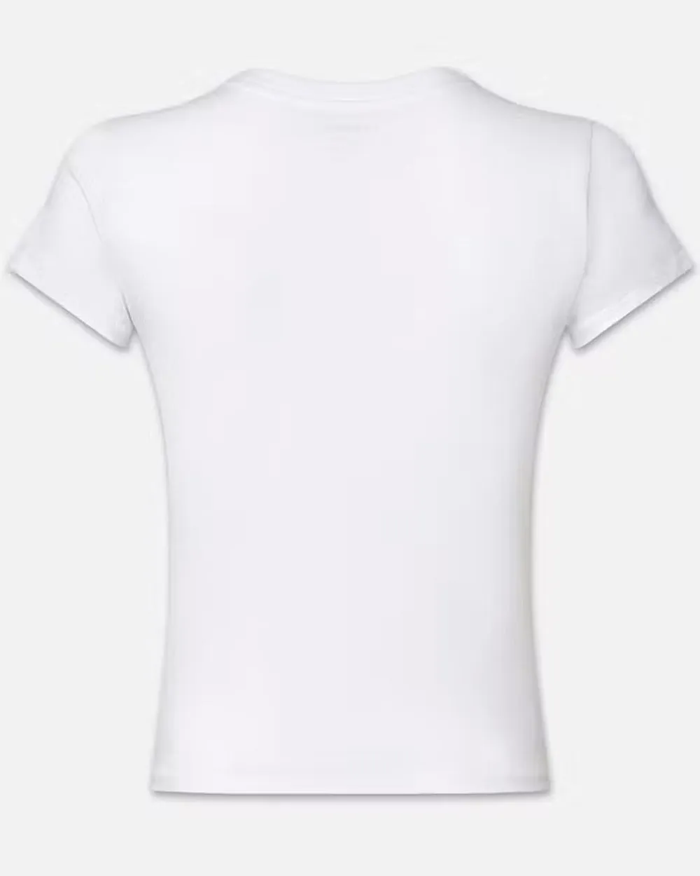 White Fitted Crewneck Tee