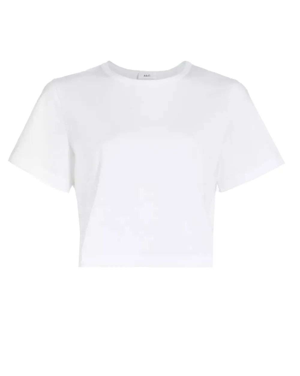 White Julia Cotton Cropped Tee