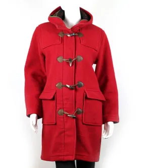 Women’s Duffle Red Hooded Coat