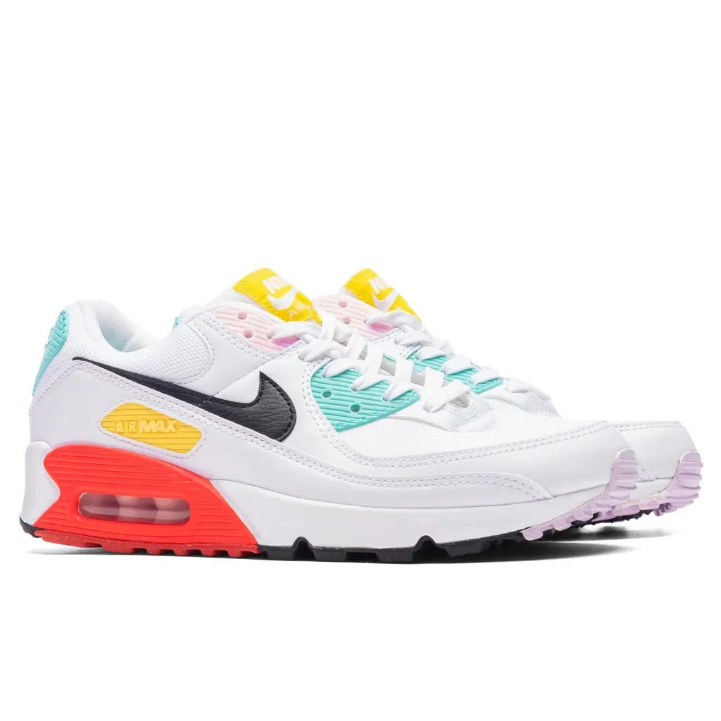 Women's Air Max 90 NN - White/Black/Pink Foam/Bright Crimson