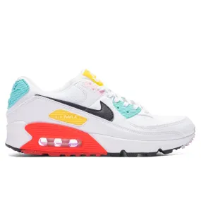 Women's Air Max 90 NN - White/Black/Pink Foam/Bright Crimson