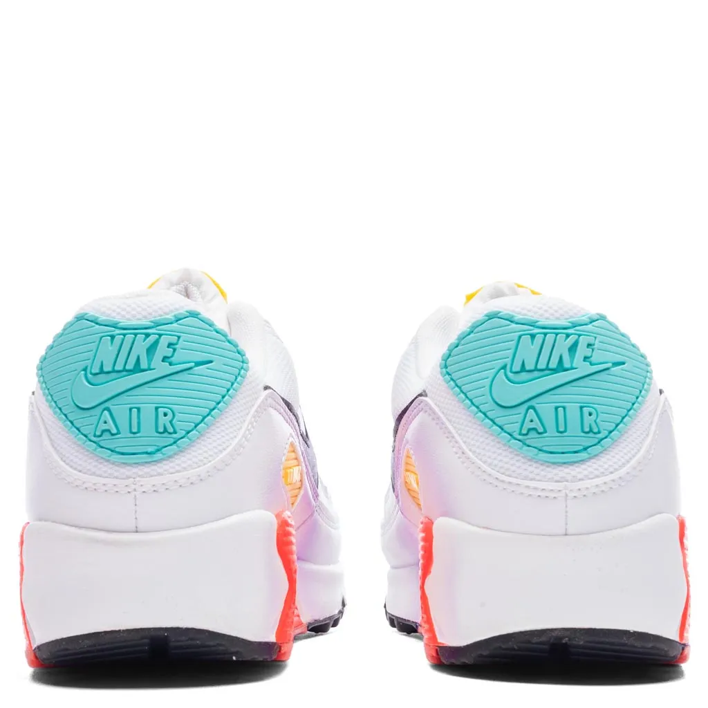 Women's Air Max 90 NN - White/Black/Pink Foam/Bright Crimson