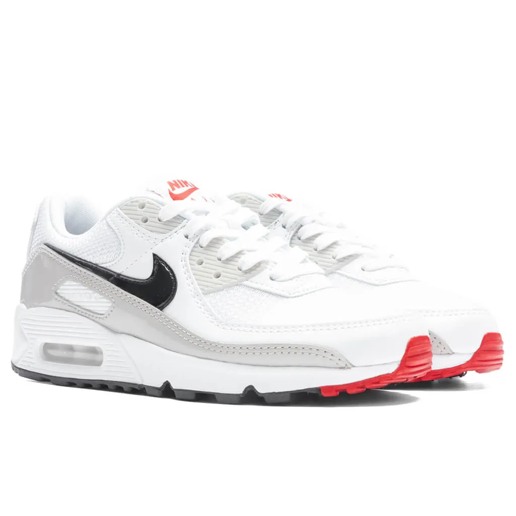 Women's Air Max 90 - White/Iron Ore/University Red