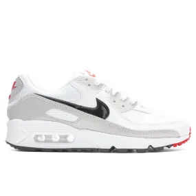 Women's Air Max 90 - White/Iron Ore/University Red