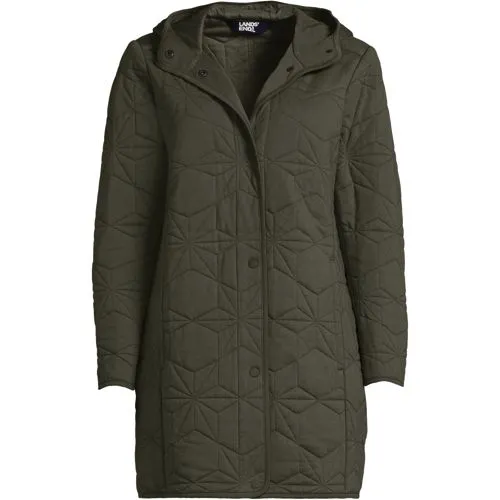 Women's PrimaLoft Cotton Modal Quilted Hooded Coat