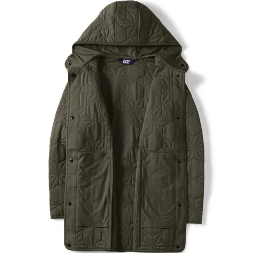 Women's PrimaLoft Cotton Modal Quilted Hooded Coat