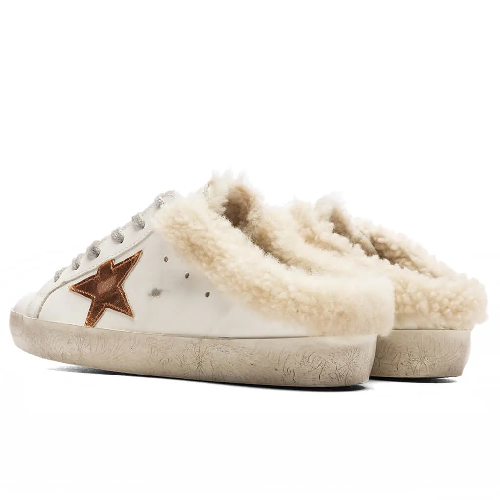 Women's Super Star Sabot - White/Chocolate Brown/Beige