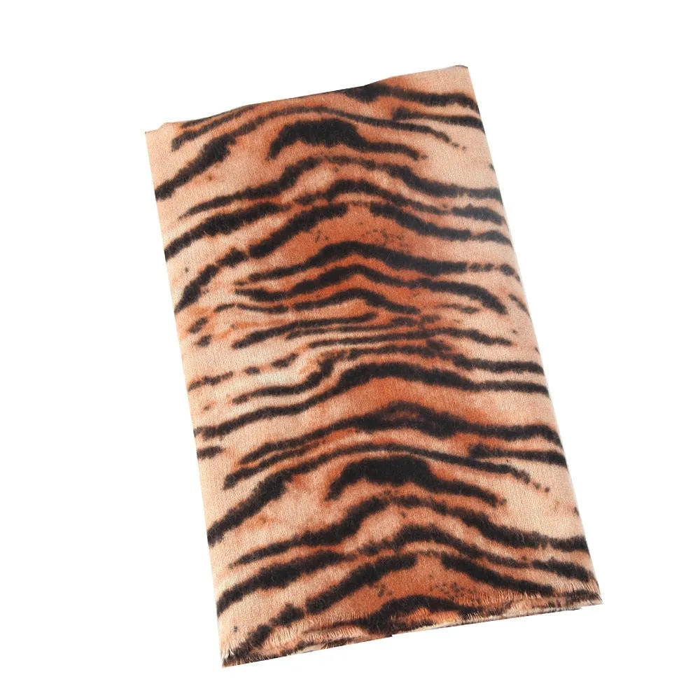 Women's Vintage Cashmere Leopard Pattern Printed Wraps Soft Shawls