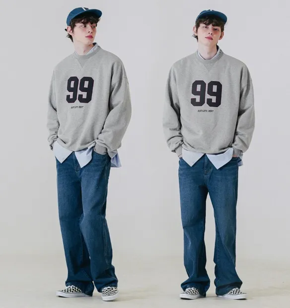 WV PROJECT  |Pullovers Unisex Studded Street Style U-Neck Long Sleeves