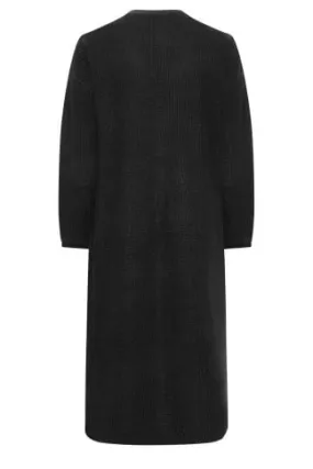 YOURS Curve Black Knitted Maxi Cardigan