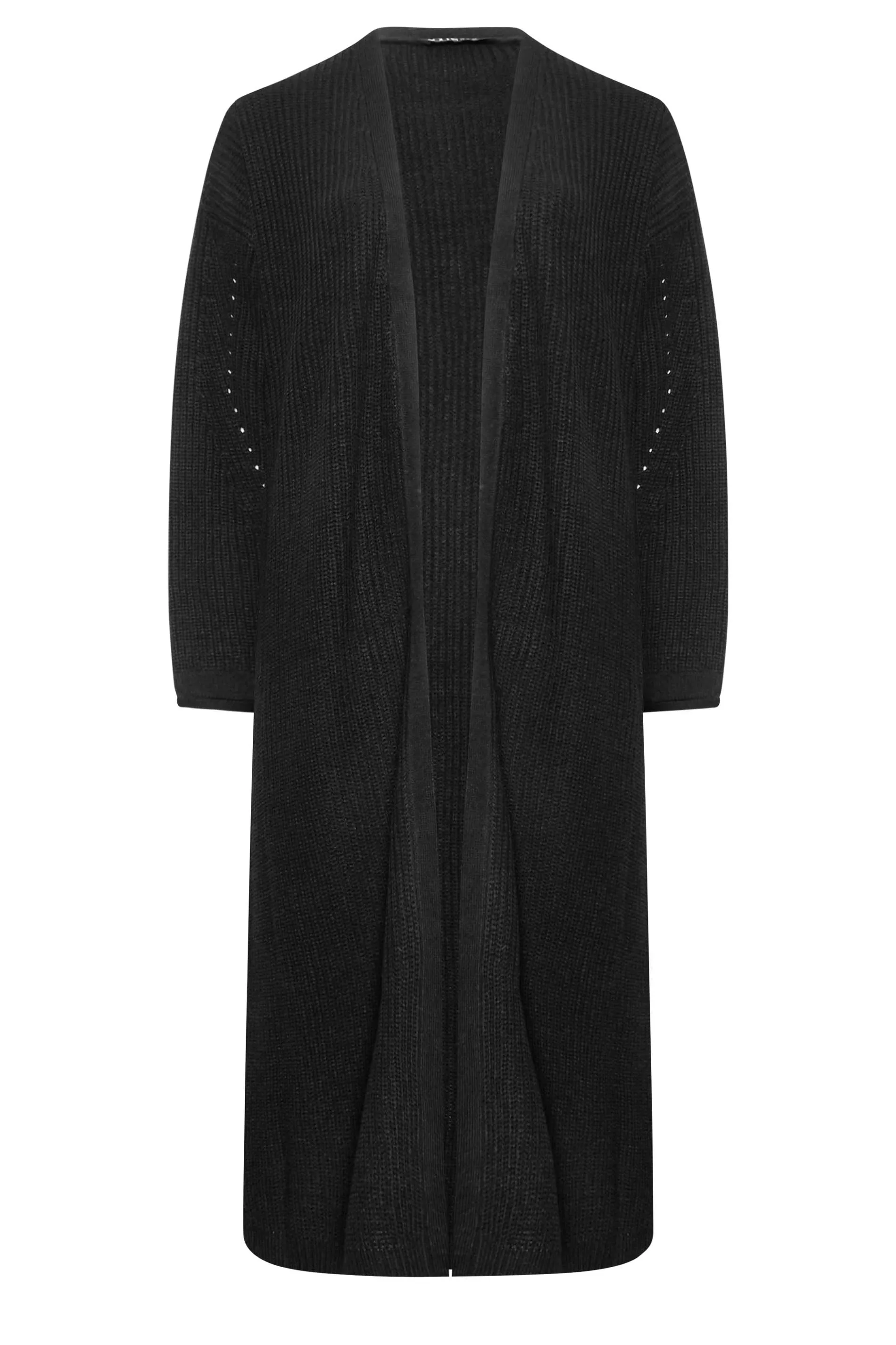 YOURS Curve Black Knitted Maxi Cardigan