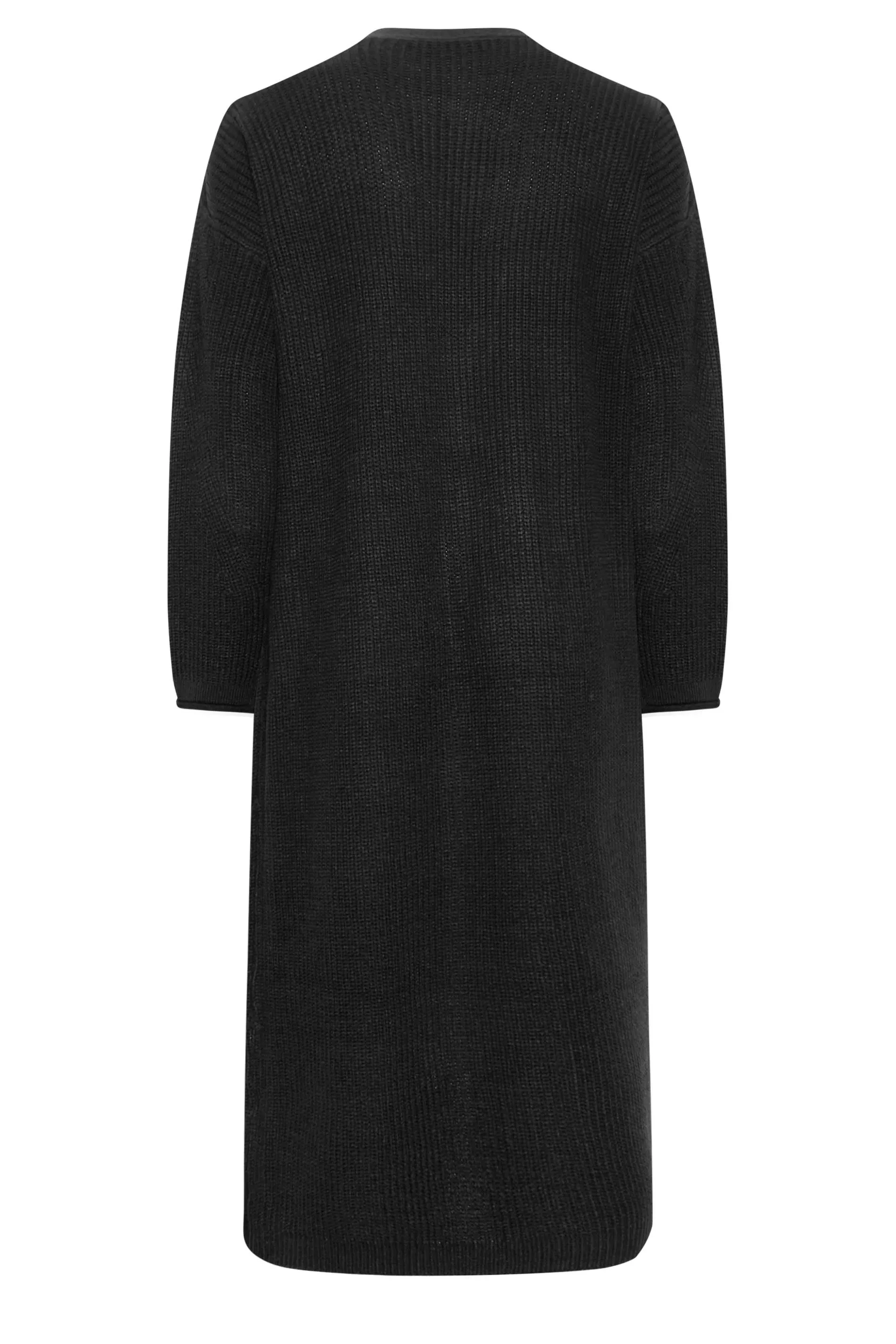 YOURS Curve Black Knitted Maxi Cardigan