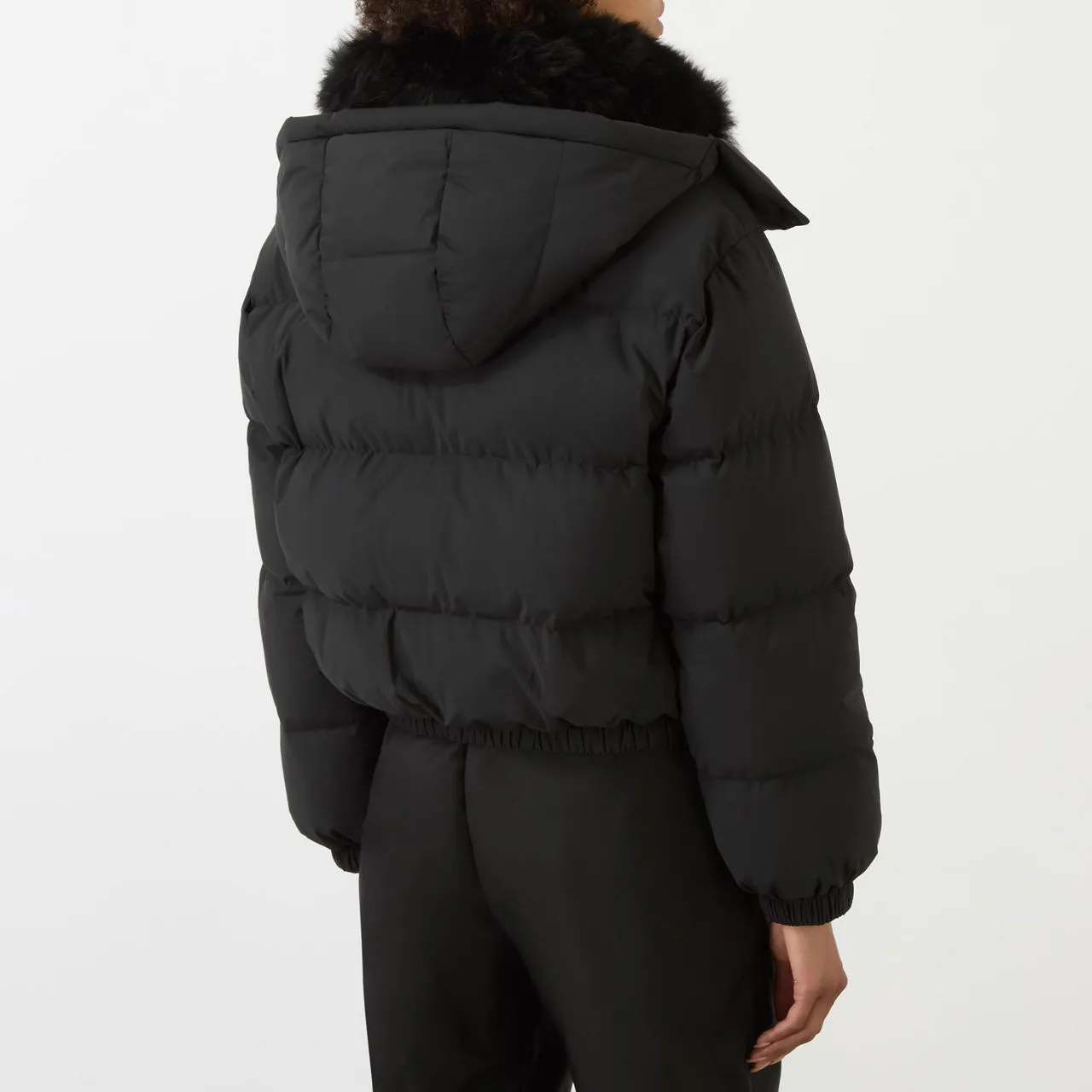 YVES SALOMON Cropped Down Jacket - Black